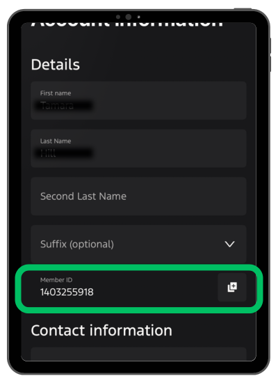 Copy and Send Member ID to Salesperson
