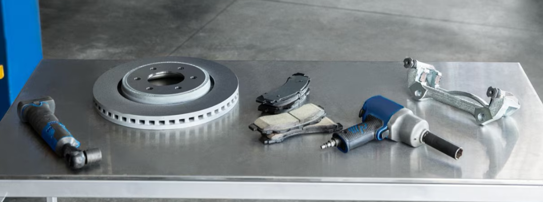 Ford parts on a table