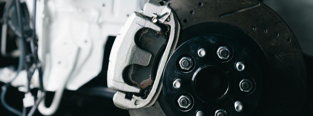 Close-up on a brake pad